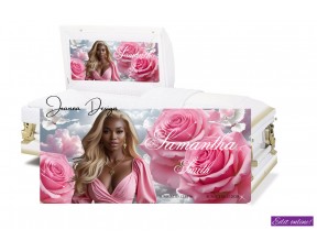 Pink Roses Funeral Casket Panel Insert Template, Pink Sky Funeral Casket Panel Insert,1-001f, (0-188)